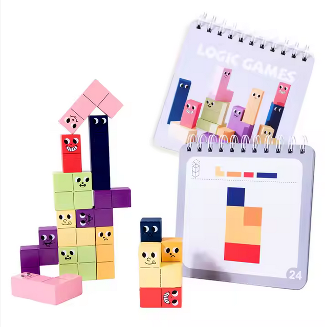 Holz-Logikspiel für Kinder - 3D-Puzzle