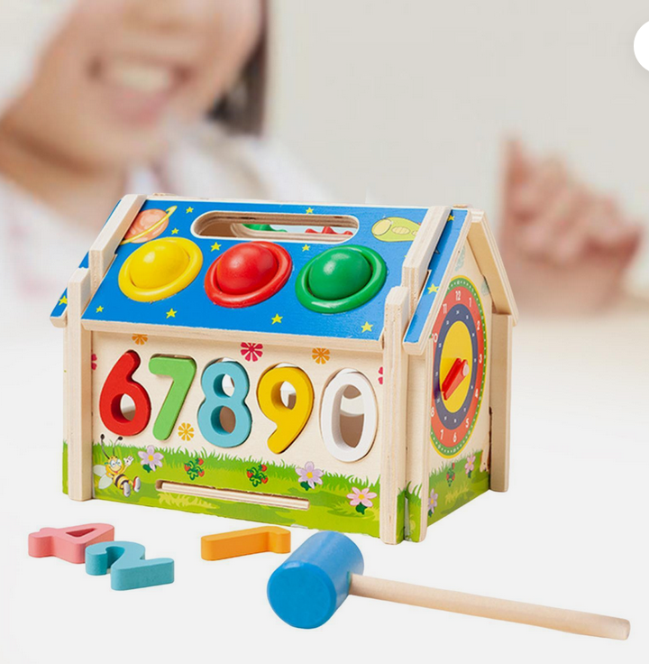 Holzspielzeug - Kinder Lernspielzeug - Haus aus Holz