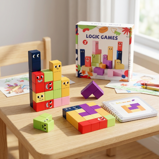 Holz-Logikspiel für Kinder - 3D-Puzzle