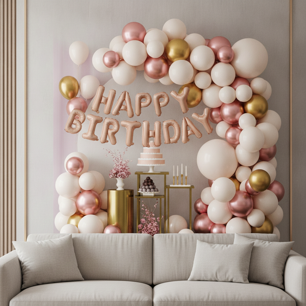 Ballon Deko Set - Geburtstag - Happy Birthday