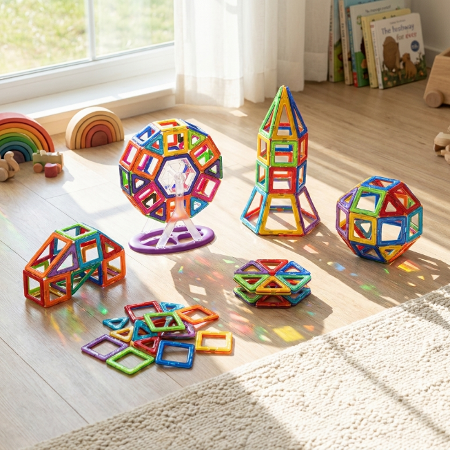 Magnetische Bausteine für Kinder