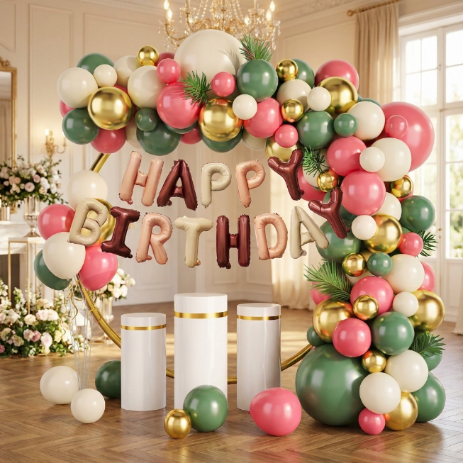 Ballon Deko Set - Geburtstag - Happy Birthday