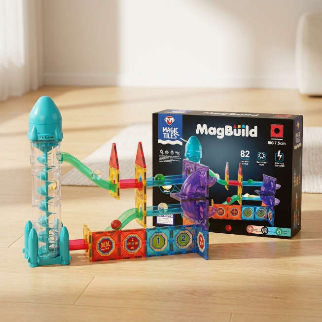 MagBuild Magnetische Kugelbahn - 82 Teile