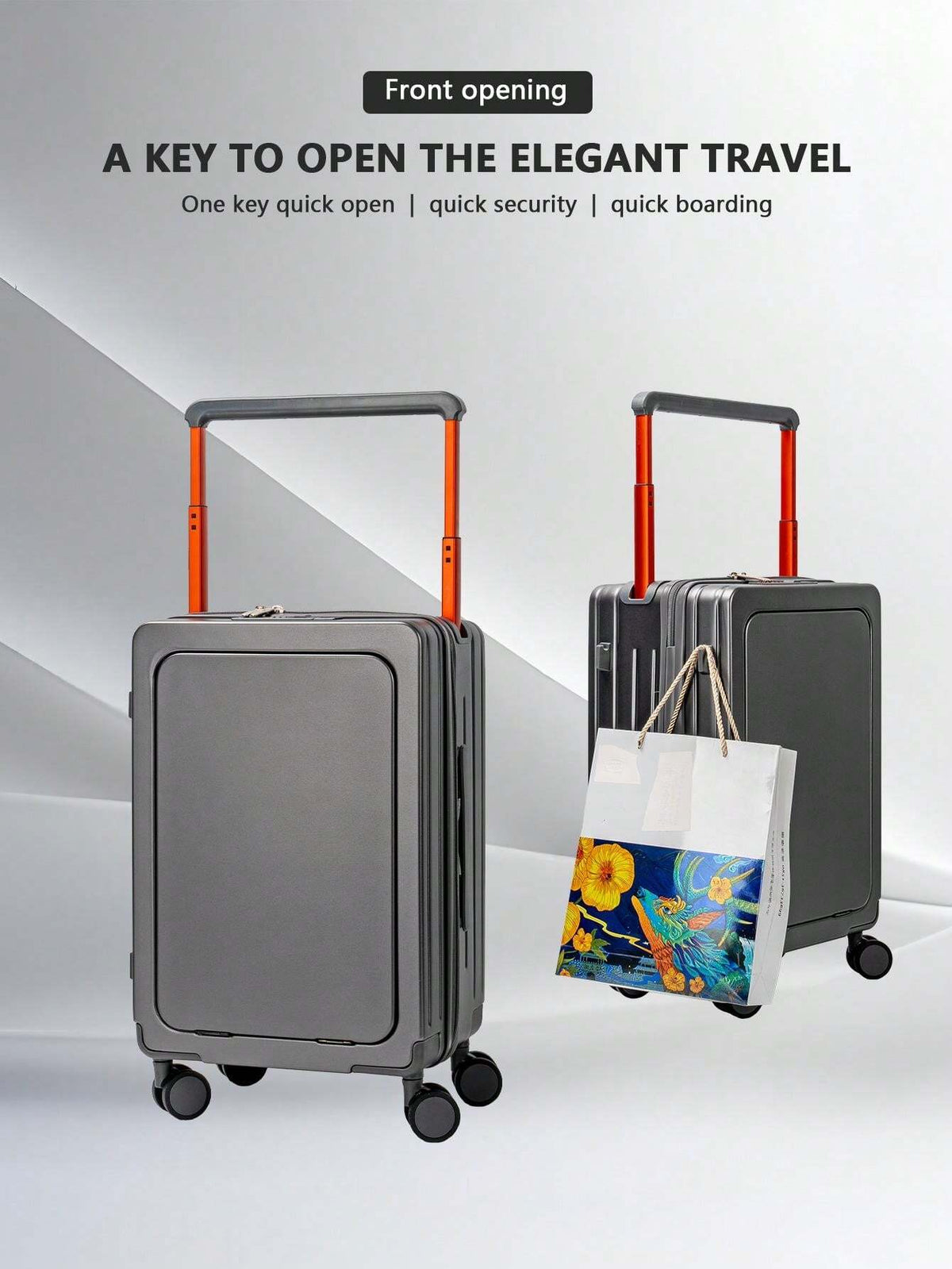 2er Set - Business Hartschalen-Trolley