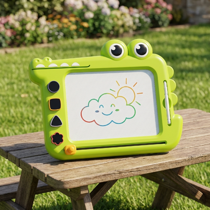 Magnetische Kritzeltafel für Kinder - Krokodil-Design