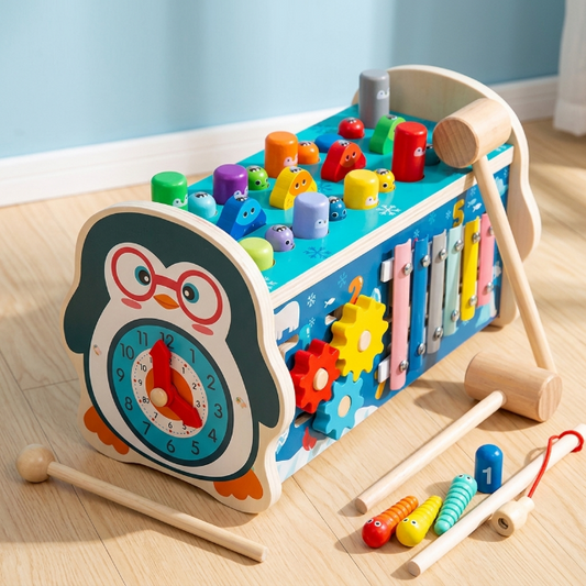 Pinguin-Xylophon Hammerspiel für Kinder - Klopfbank