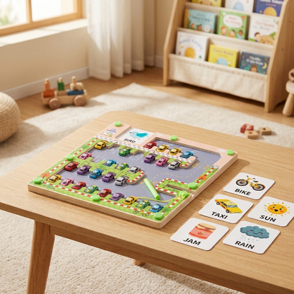 Kinder Holz-Parkplatz Alphabet Puzzle