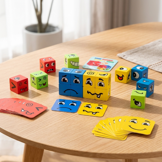 Emotionen Lernspielzeug Würfelspiel, 12 Bunte Würfel