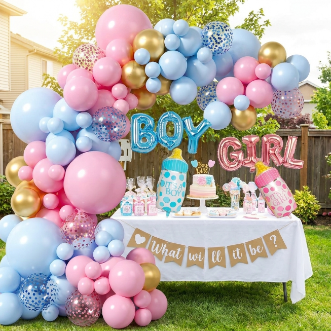 Boy or Girl Ballon Set 90teilig