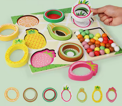Montessori Holz Obst-Sortierspiel