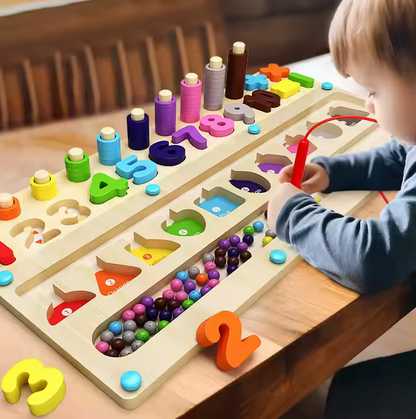 Zahlen- und Farblernspiel aus Holz - Mathematik