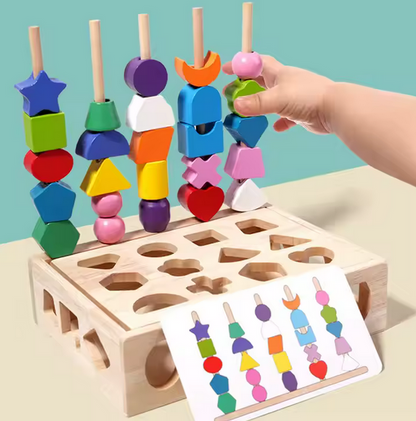 Montessori - Steckspiel mit Sortierbrett - Geometrie