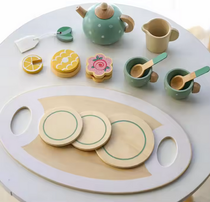 Kinder Tee-Service aus Holz - 15-teilig