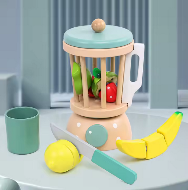 Kinder Holz Mixer Spielzeug Set - Smoothie-Maker