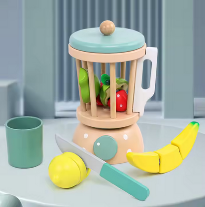 Kinder Holz Mixer Spielzeug Set - Smoothie-Maker