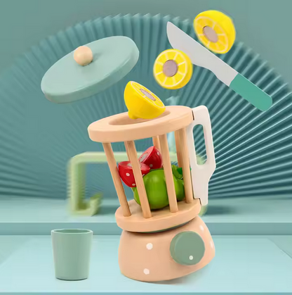 Kinder Holz Mixer Spielzeug Set - Smoothie-Maker