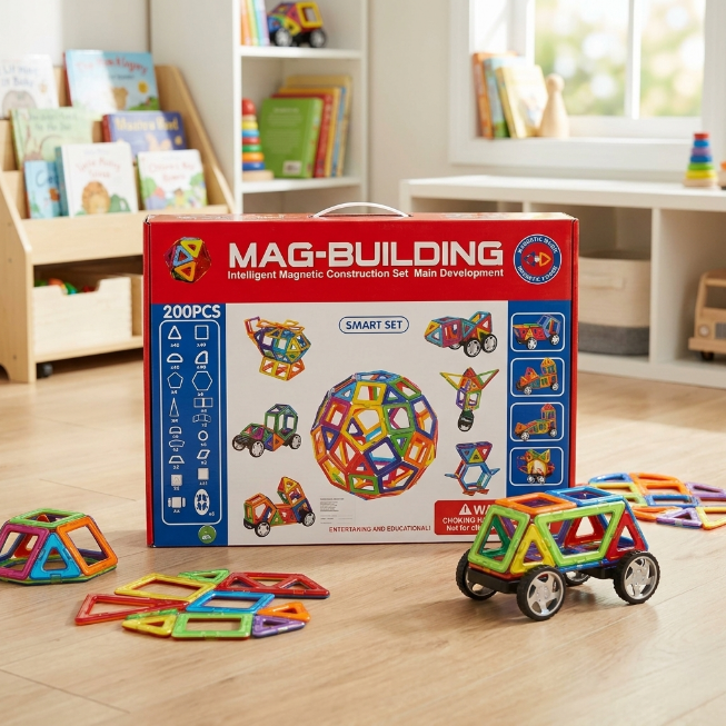 MagBuilding Magnetische Bausteine-Set - 200teilig