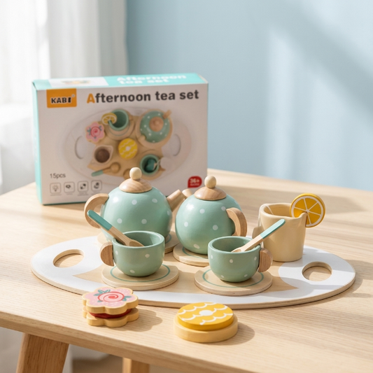 Kinder Tee-Service aus Holz - 15-teilig