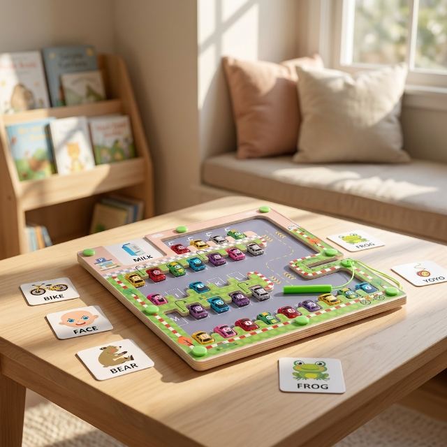 Kinder Holz-Parkplatz Alphabet Puzzle