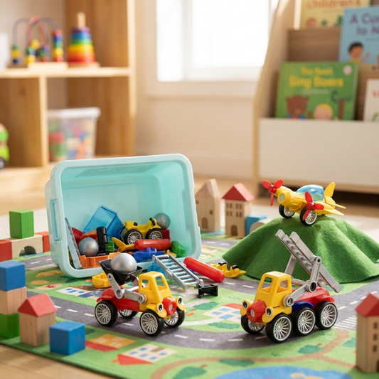 MAGCAR Magnetisches Fahrzeug-Baukasten - 42-teilig