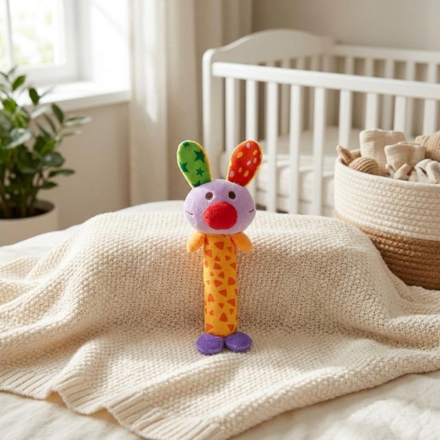 Baby Greifling Rassel - verschiedene Plüschtiere