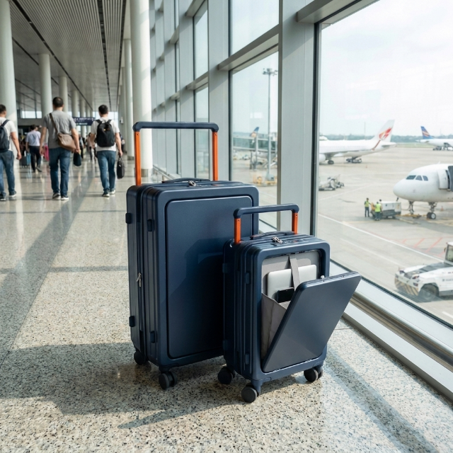 2er Set - Business Hartschalen-Trolley