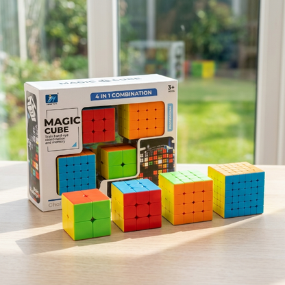 Original JiehuiToys® MAGIC CUBE -  4in1 Würfel Set