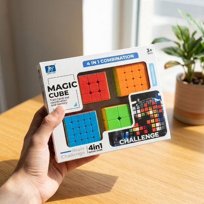 Original JiehuiToys® MAGIC CUBE -  4in1 Würfel Set