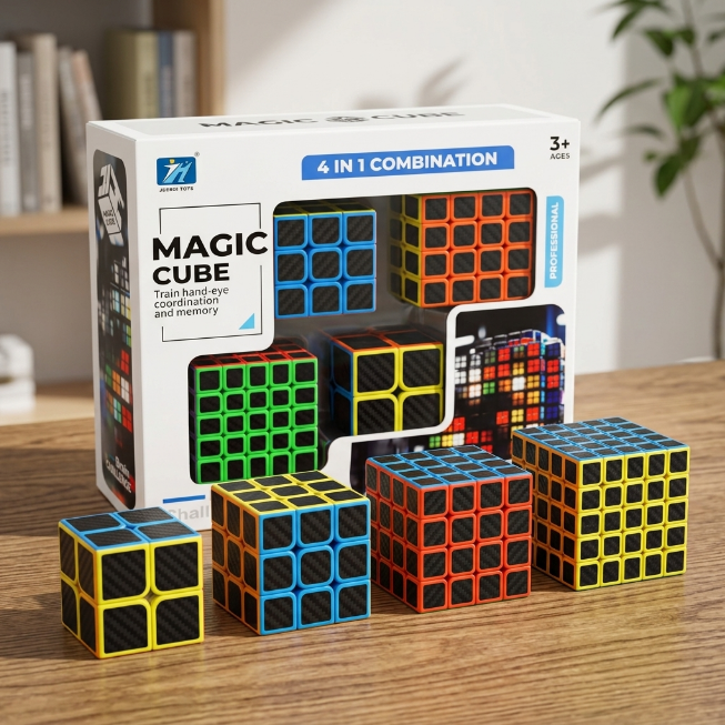Original JiehuiToys® MAGIC CUBE -  4in1 Würfel Set