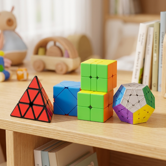Original JiehuiToys® MAGIC CUBE -  4in1 Würfel Set