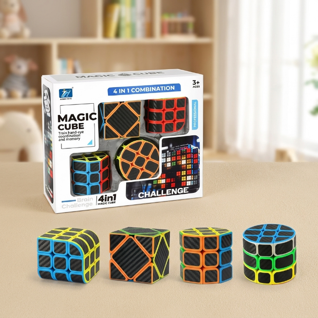 Original JiehuiToys® MAGIC CUBE -  4in1 Würfel Set