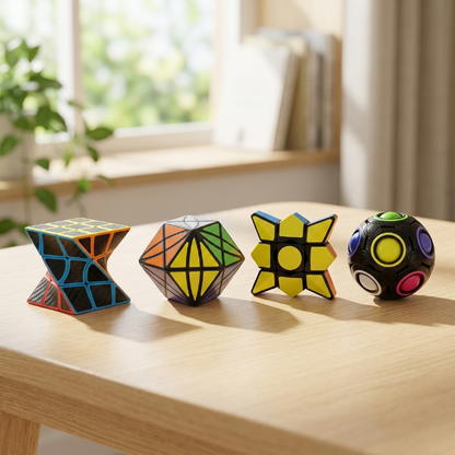 Original JiehuiToys® MAGIC CUBE -  4in1 Würfel Set