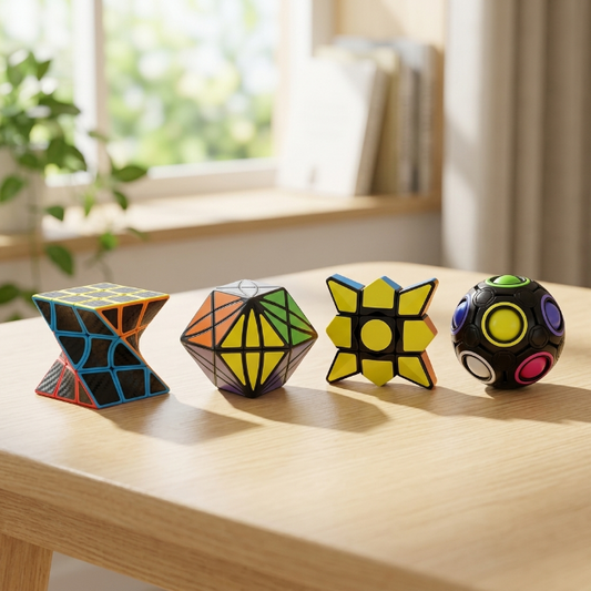 Original JiehuiToys® MAGIC CUBE -  4in1 Würfel Set