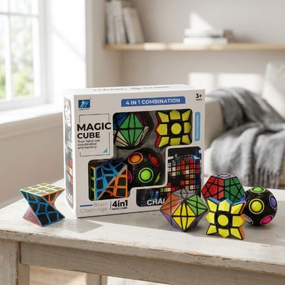 Original JiehuiToys® MAGIC CUBE -  4in1 Würfel Set
