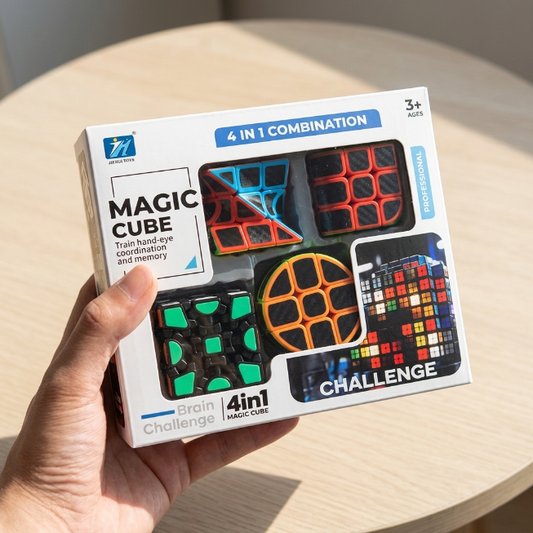 Original JiehuiToys® MAGIC CUBE -  4in1 Würfel Set