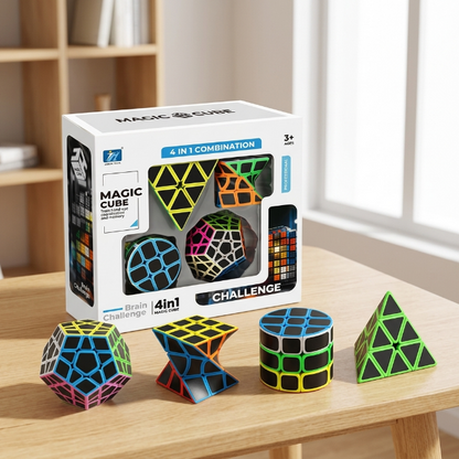 Original JiehuiToys® MAGIC CUBE -  4in1 Würfel Set