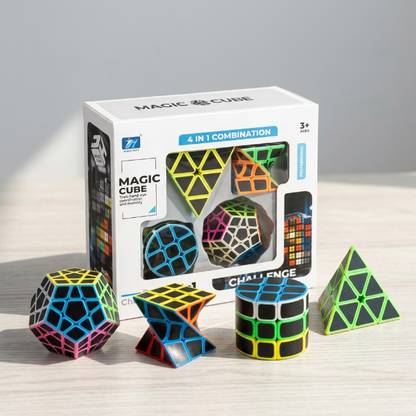 Original JiehuiToys® MAGIC CUBE -  4in1 Würfel Set