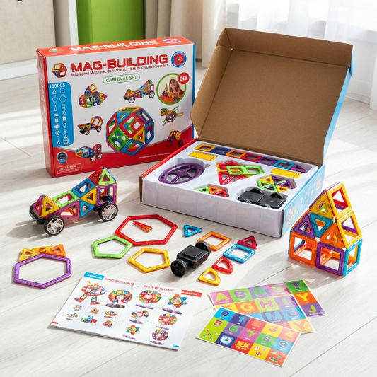 MagBuilding Carnival Set - 138 teilig – magnetische Bausteine