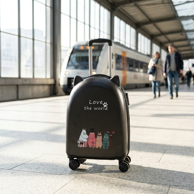 Kinder Trolley Koffer mit Katzen Motiv