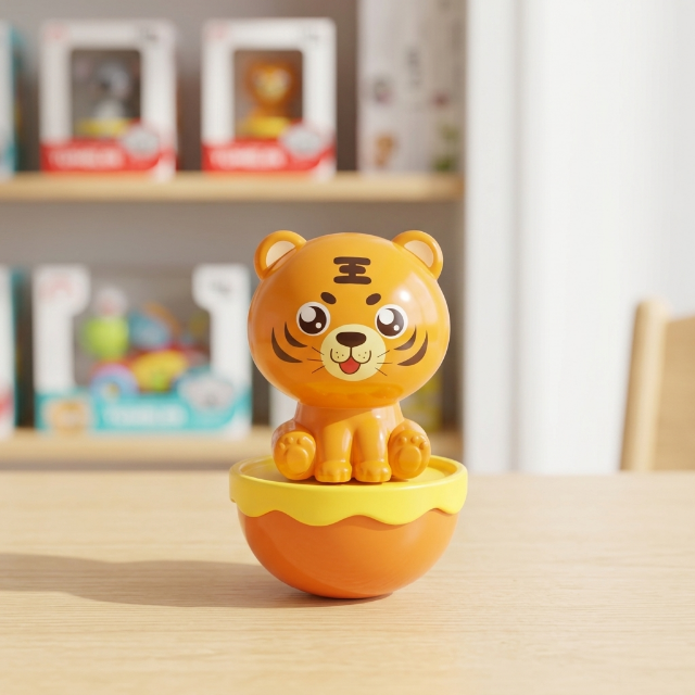 Wackel-Tiger | Babyspielzeug | Sensorik