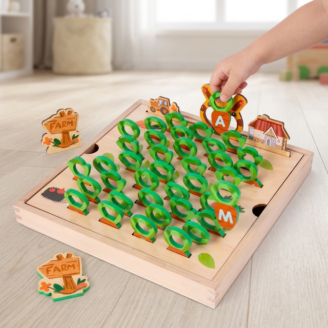 Kinder Holz-Erntespiel - Bauernhof