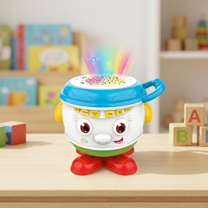 Interaktive Kindertrommel mit Musik und Licht