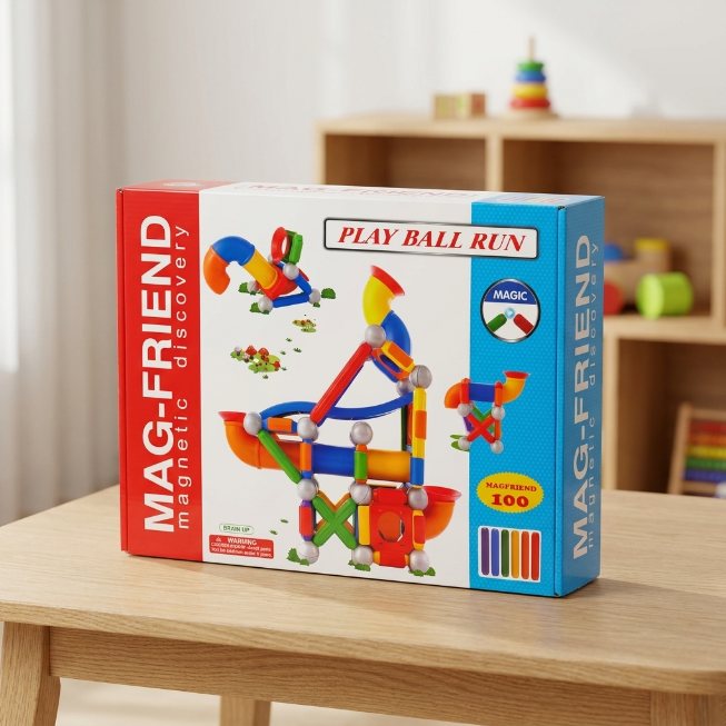 MagFriend, Magnetische Kugelbahn - 100-teilig