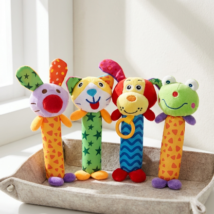 Baby Greifling Rassel - verschiedene Plüschtiere