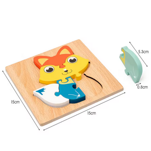 Holzpuzzle für Kleinkinder, 16er Set
