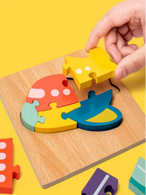 Holzpuzzle für Kleinkinder, 16er Set