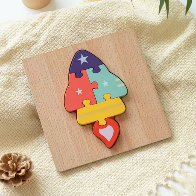 Holzpuzzle für Kleinkinder, 16er Set