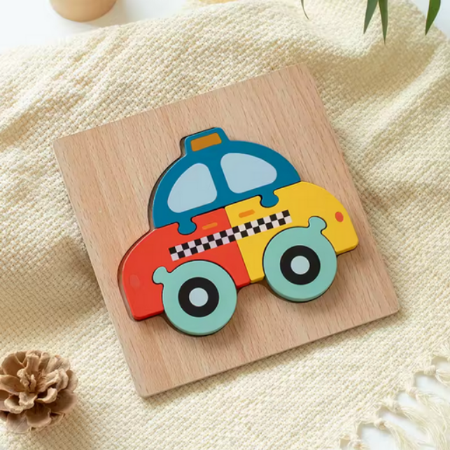 Holzpuzzle für Kleinkinder, 16er Set