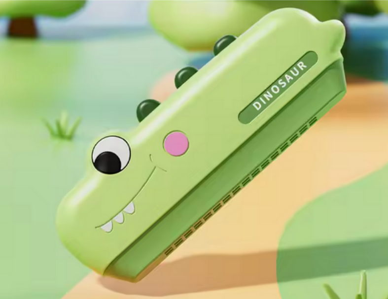 Kinder-Mundharmonika im Dinosaurier-Design