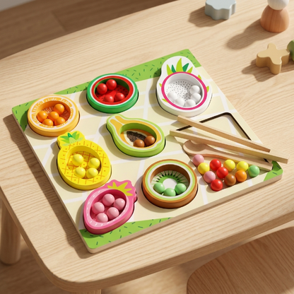 Montessori Holz Obst-Sortierspiel